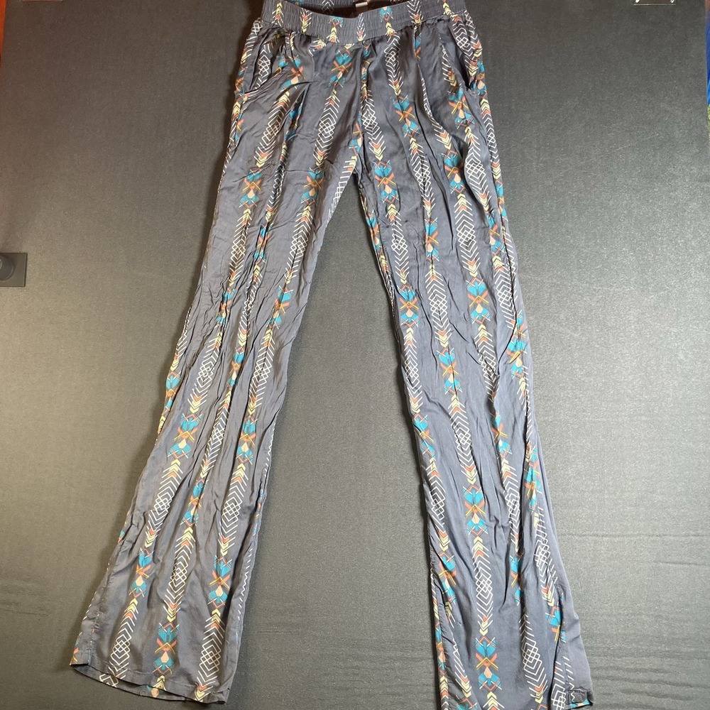 Women's Volcom Wide Leg Pants Beach Lounge Vacation Resort Sz Small Rayon